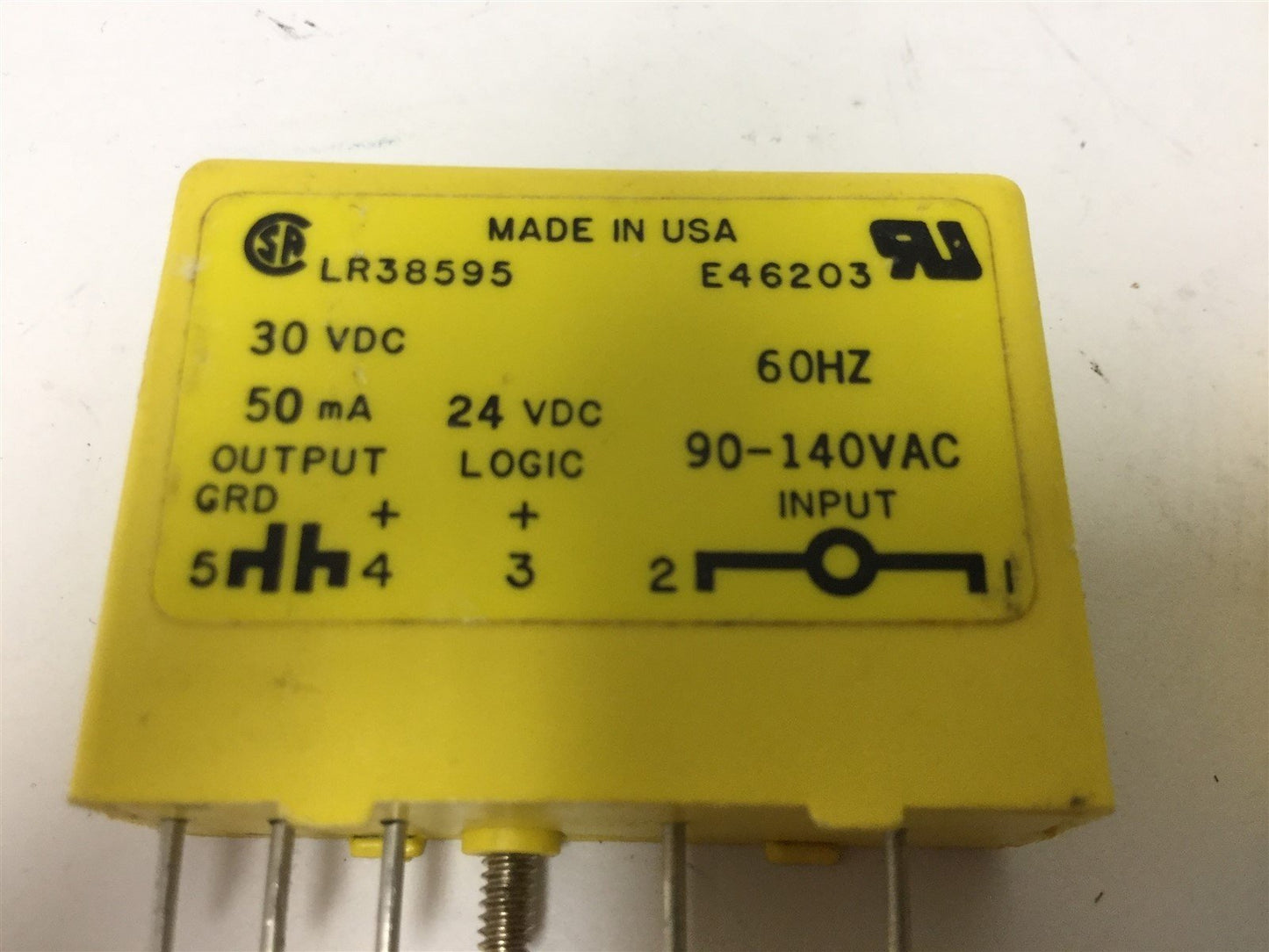 Used Lot of 2 Gordos IAC24 I/O Relay Modules, Input: 90-140VAC, Output: 30VDC 50mA