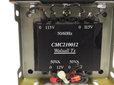 Used CMC210012 Transformer, Primary Voltage: 115/230V, Secondary Voltage: 12/24V 50VA