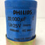 Used Philips 2222 114 16223 Capacitor, Rating: 22000uf 25VDC, With Mounting Bracket