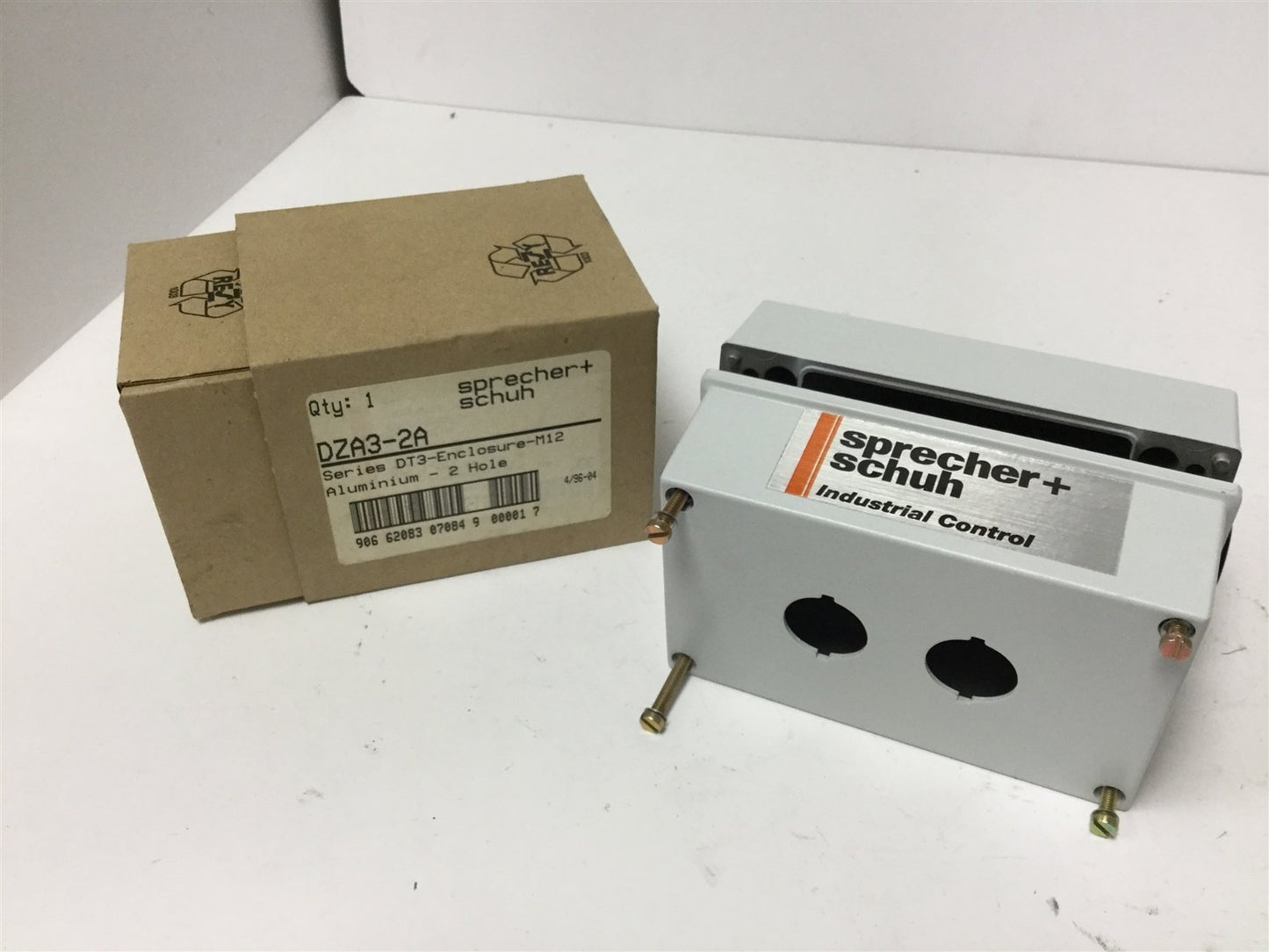 New Sprecher Schuh DZA3-2A Push Button Enclosure, 2-Hole, Material: Aluminum