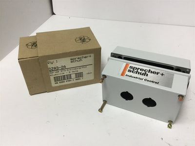 New Sprecher Schuh DZA3-2A Push Button Enclosure, 2-Hole, Material: Aluminum