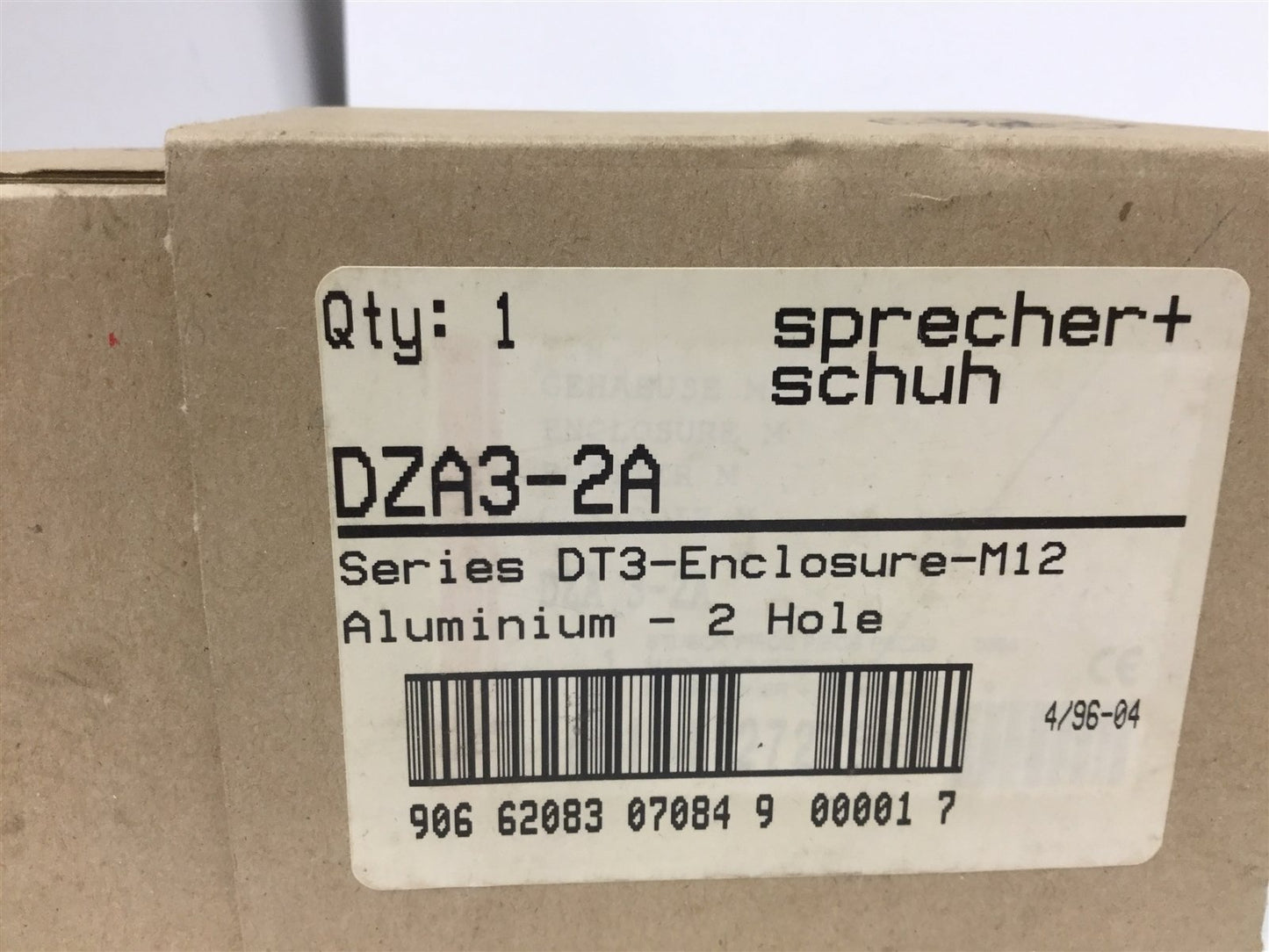 New Sprecher Schuh DZA3-2A Push Button Enclosure, 2-Hole, Material: Aluminum