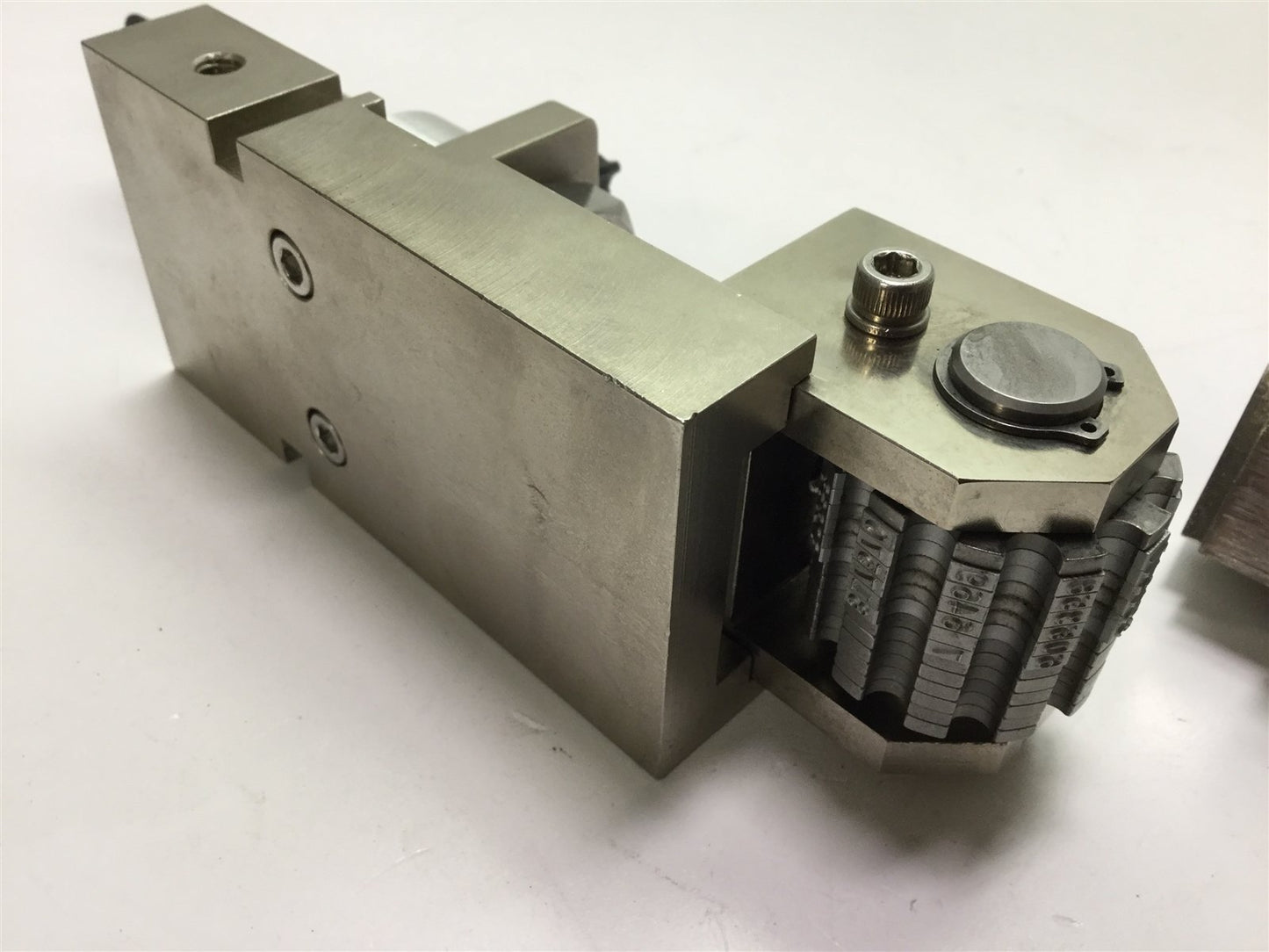 Used Wrap-Aid Custom Fabricated 6 Digit Rotational Pneumatic Machine Numbering Head