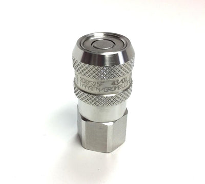 New – Open box Hansen Gromelle 2DBS25F Quick Disconnect Stainless Steel 1/4" NPT