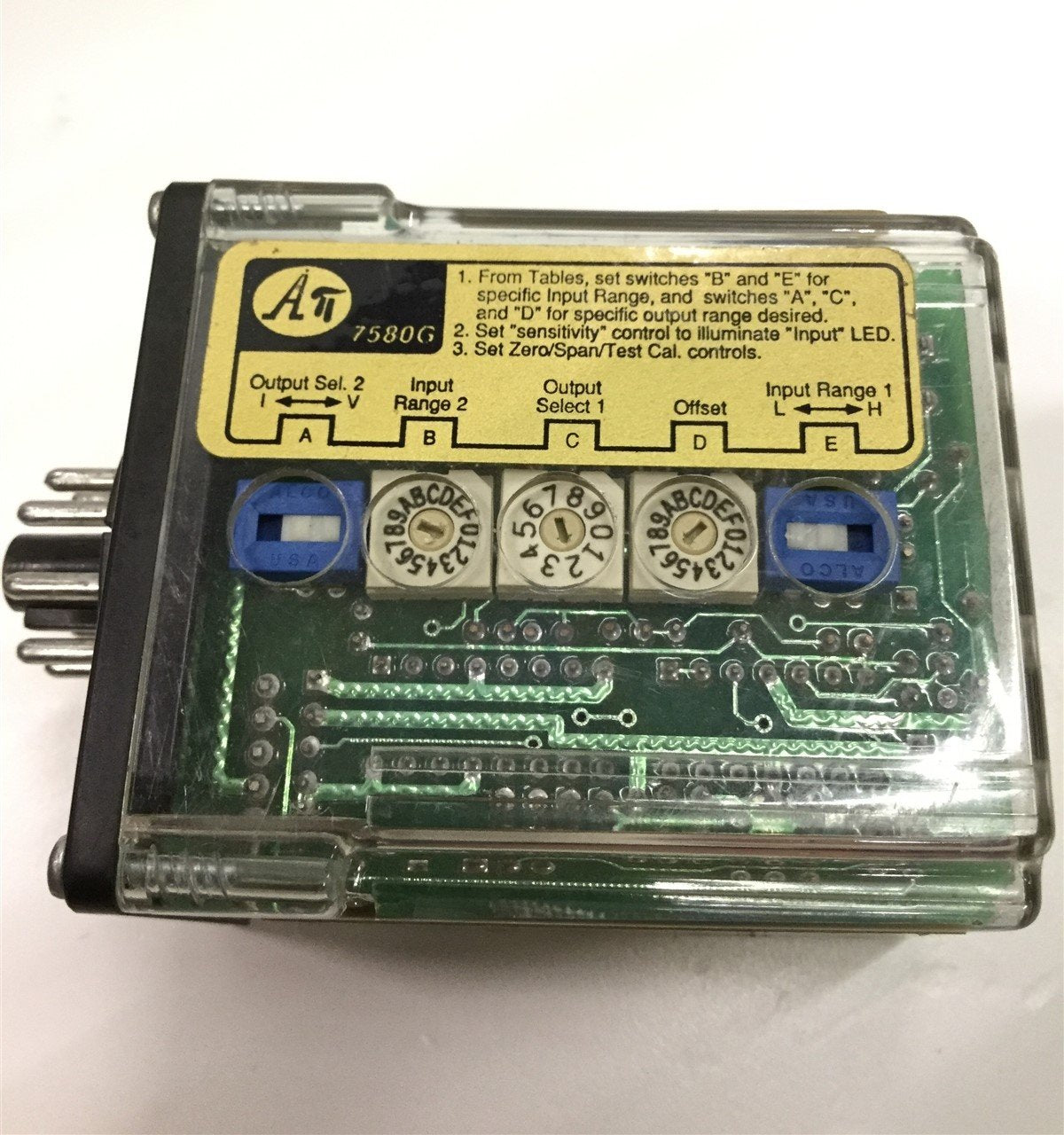 Used Absolute Process Instruments API 7580 G Frequency to DC Transmitter 115VAC