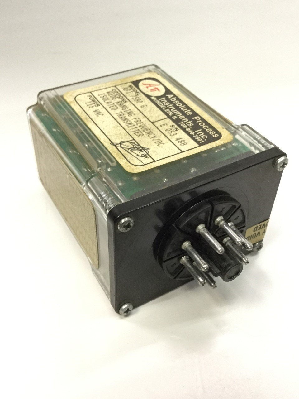 Used Absolute Process Instruments API 7580 G Frequency to DC Transmitter 115VAC