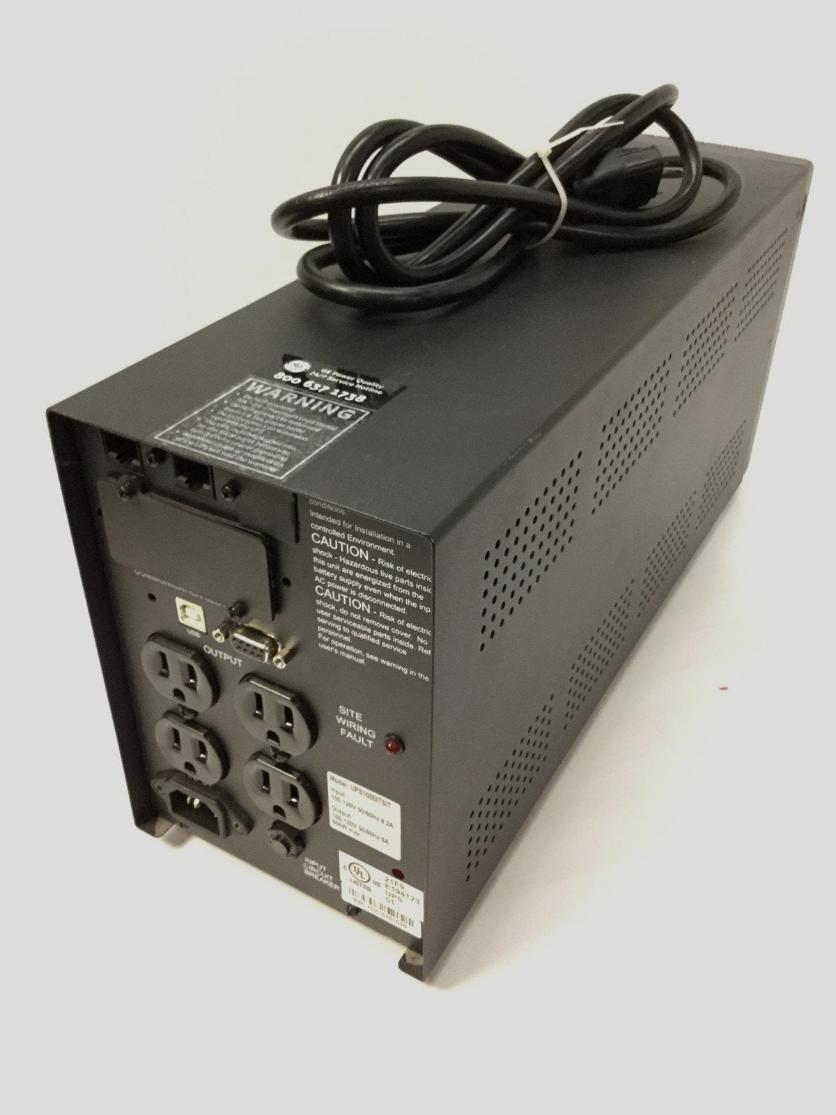 Used GE UPS1000ITSIT Uninterruptible Power Supply Backup Battery Line Protection