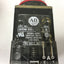 Used Allen Bradley 800MR-D9 Yellow Mushroom Push Button, With 800M-XD1 Contact Block
