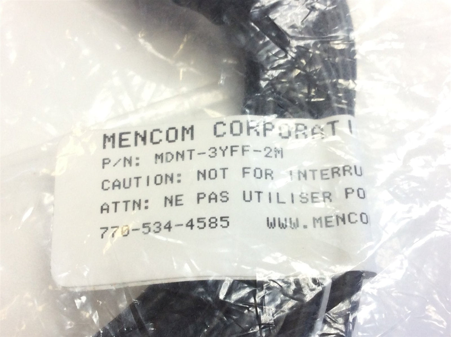 New Mencom Corporation MDNT-3YFF-2M Y-Connector Male/Female Extension 60V 4A PVC