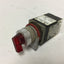 Used Allen Bradley 800MR-24HX2B Red Lighted Selector Switch, With 800M-XA Contacts
