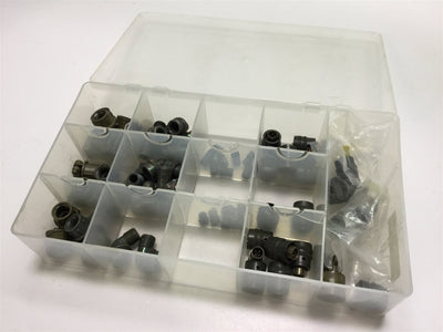 New – Open box Lot Of Various Amphenol MS Style 90 Degree Cable Connectors 4 Pin w/Shrouds