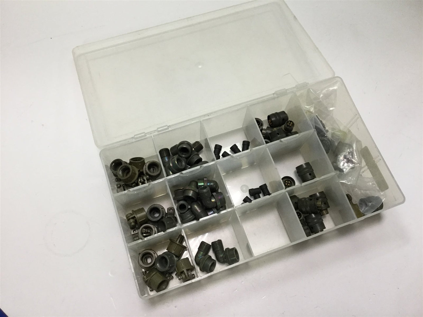 New – Open box Lot Of Various Amphenol MS Style 90 Degree Cable Connectors 4 Pin w/Shrouds