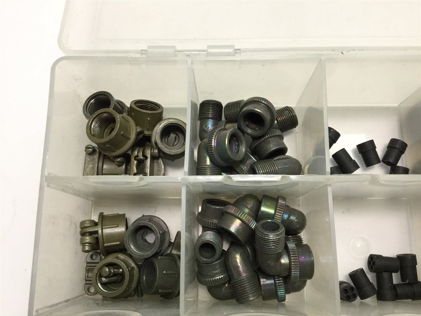 New – Open box Lot Of Various Amphenol MS Style 90 Degree Cable Connectors 4 Pin w/Shrouds