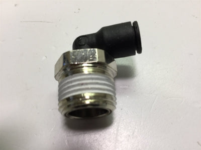 New – Open box Lot Of 17 Legris Swiveling Elbow Fittings, 3/8" NPT Male to 1/4" Tubing