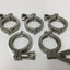 Used Lot of 5 Sanitary Tri-Clamps, Size: 2", *Assortment of Styles* See Pictures