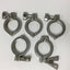 Used Lot of 5 Sanitary Tri-Clamps, Size: 2", *Assortment of Styles* See Pictures