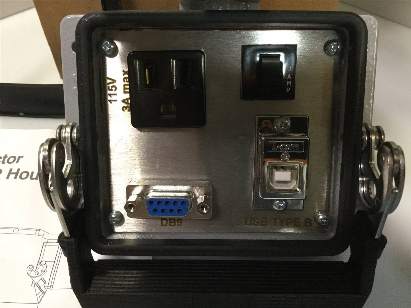 New ZIPport ZP-PSA Panel Interface Connector 120VAC Outlet DB-9 USB 3A Breaker *NIB