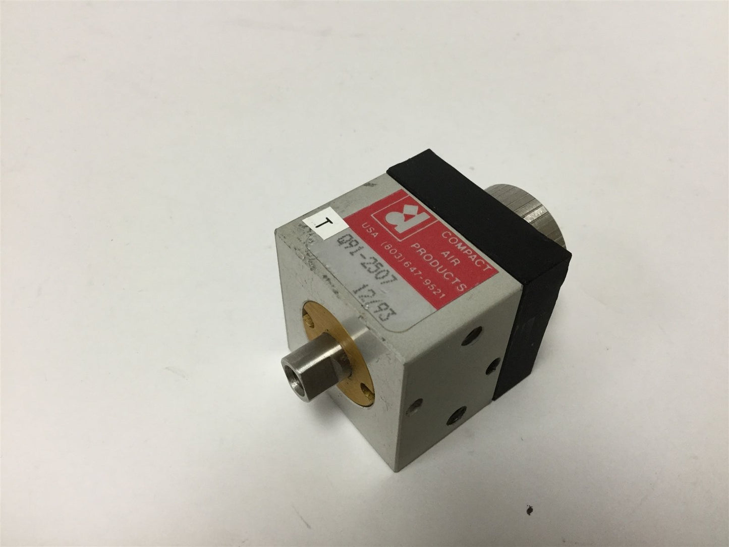 Used Compact Q91-2507 Double Acting Pneumatic Cylinder, Ports: 10-32, Stroke: 0.125"