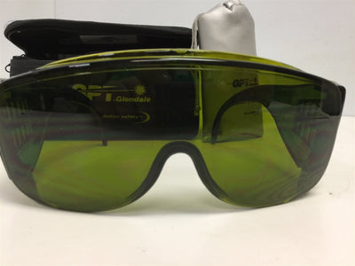 Used GPT Glendale Z-87 NdGa: Yag Laser Gard Glasses W/ Case/GPT Plastic Lens Cleaner