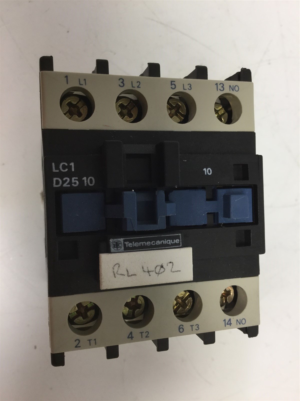 Used Telemecanique LC1-D25-10 Contactor, Coil: 48VAC, Contact Rating: 600VAC 40A