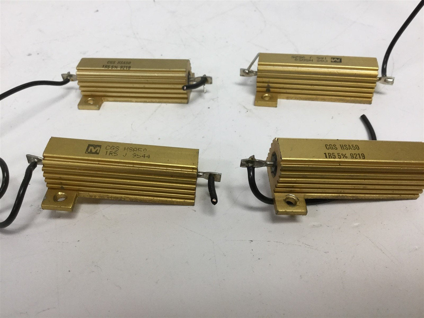 Used Lot of 4 TE Connectivity CGS HSA50 1R5 Resistors, Res: 1.5 Ohm, Power: 50 Watt