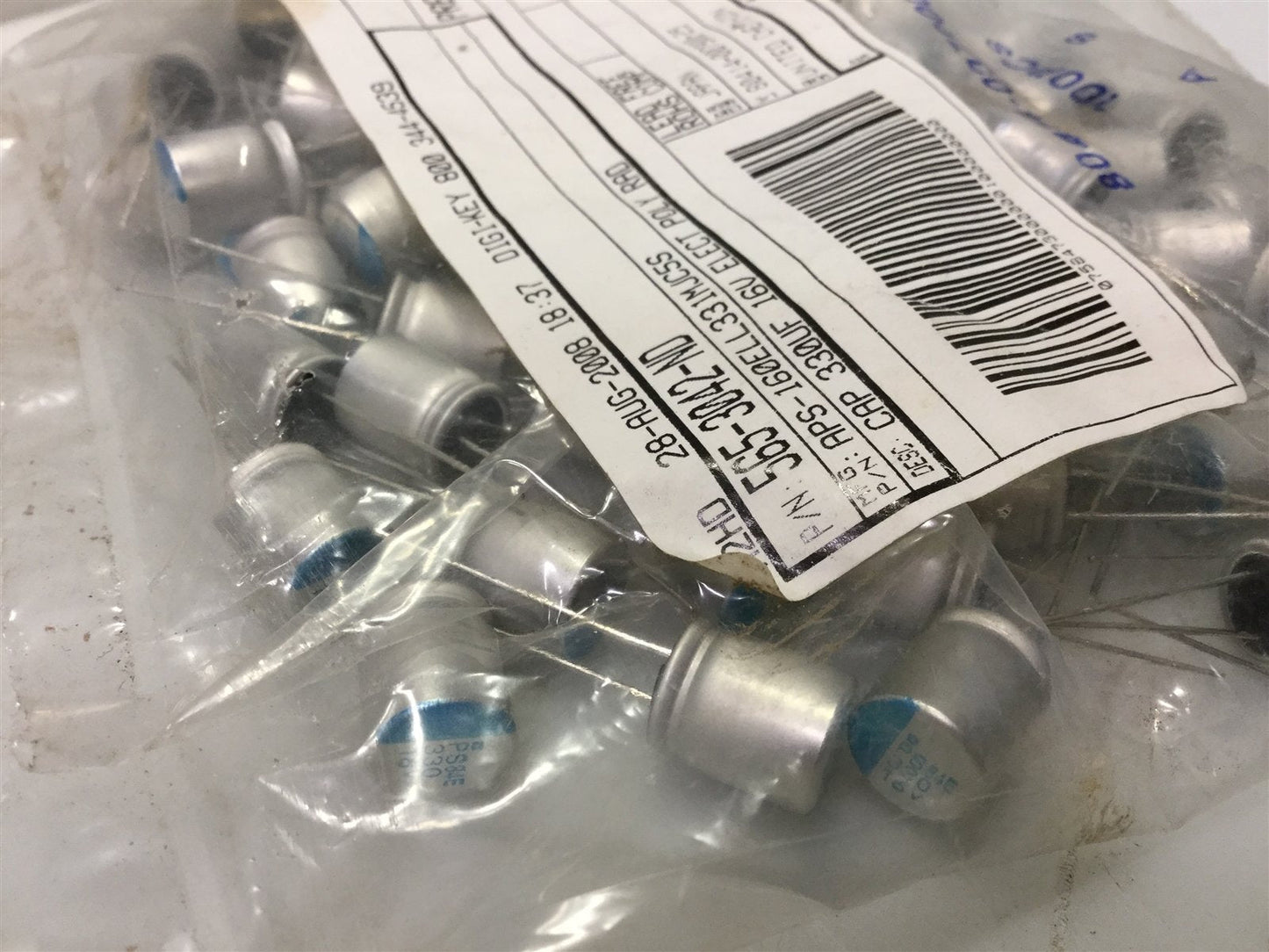 New Lot of 100- United APS-160ELL331MJC5S Capacitor 330uF 16V Alum Poly Radial