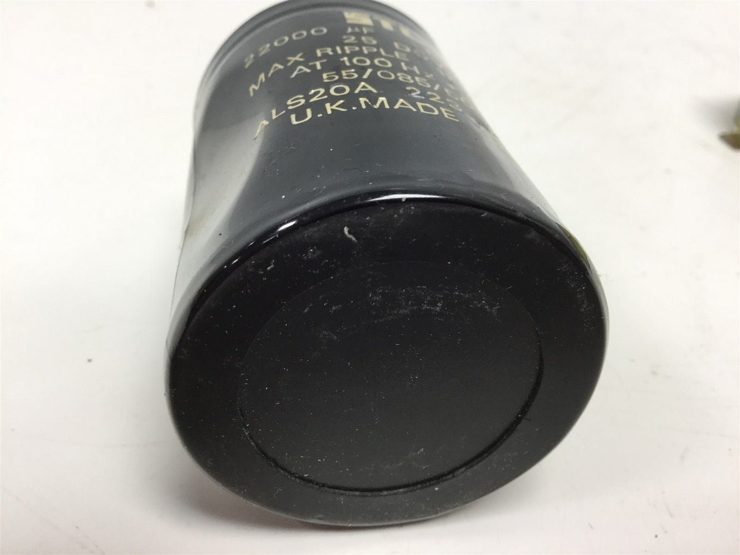 Used STC ALS20A-223-KD-025 Capacitor 22000uF - 10 +50%, 25VDC Max Ripple 11A at 100Hz