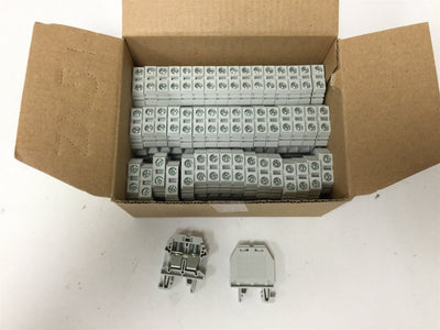 New Lot of 50 New Bussmann DM50-GY Terminal Blocks, Rating: 300V 50A, Color: Gray