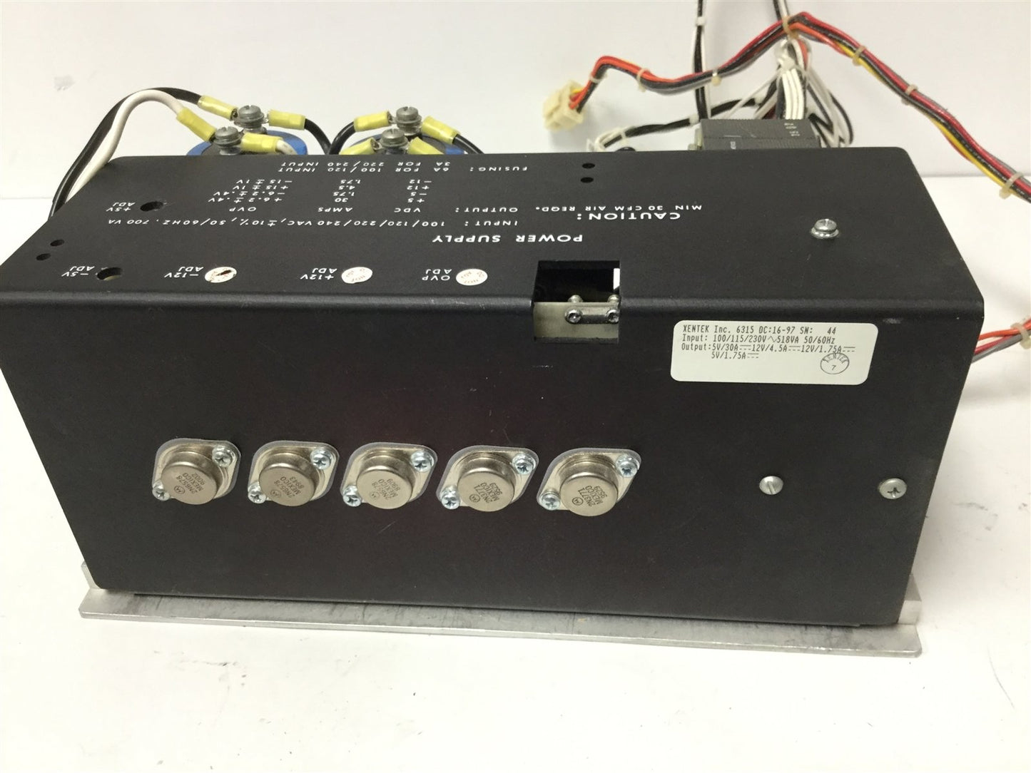 Used Xentek Inc 6315 Power Supply, In: 100/120/220/240VAC, Out: +/-5VDC and +/-12VDC