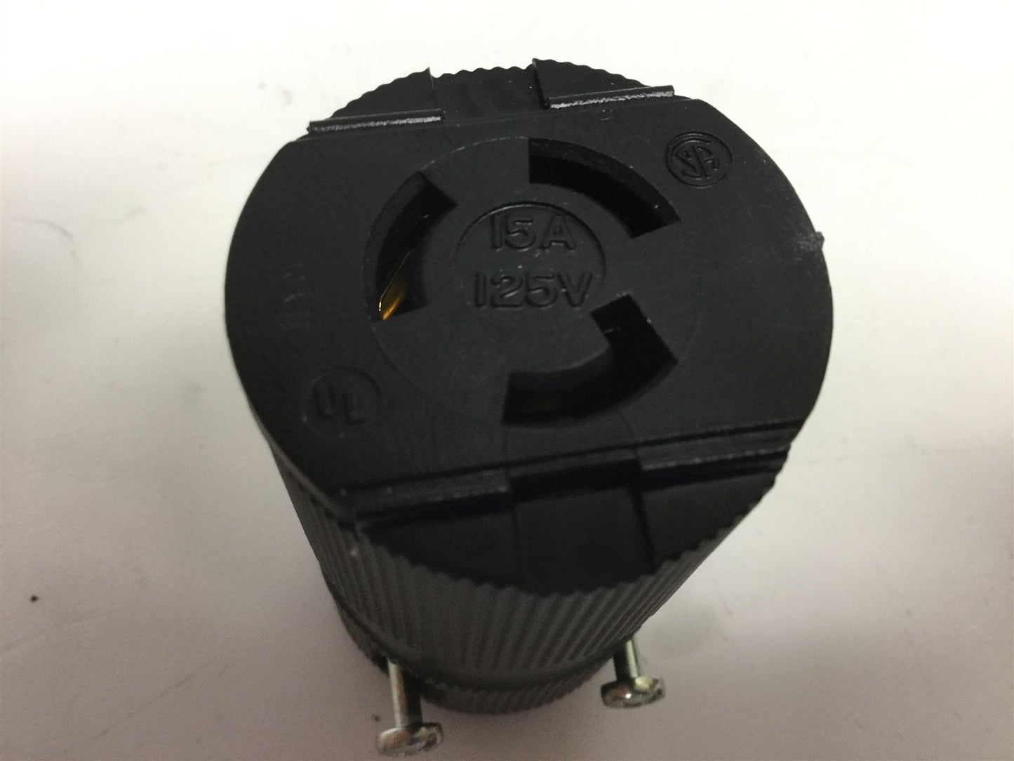 New Hubbell HBL4729VBK Connector Twist-Lock, 15A, 125V, 2 Pole 3 Wire L5-15R