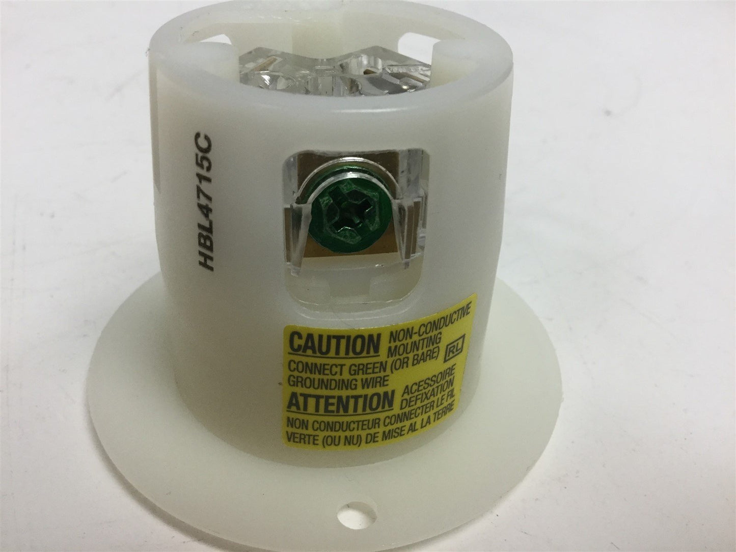 New Hubbell HBL4714C  Flanged Nylon Receptacle Twist-Lock Insulgrip 15A 125V