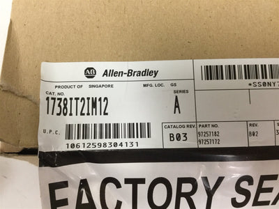 New Allen Bradley 1738-IT2IM12 Isolated Thermocouple, 2-Point, Input: +/- 75mVDC