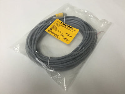 New Turck RSC 6T-10/S618 Cordset, M12 Male 6-Pin Connector to Flying Leads, 10m