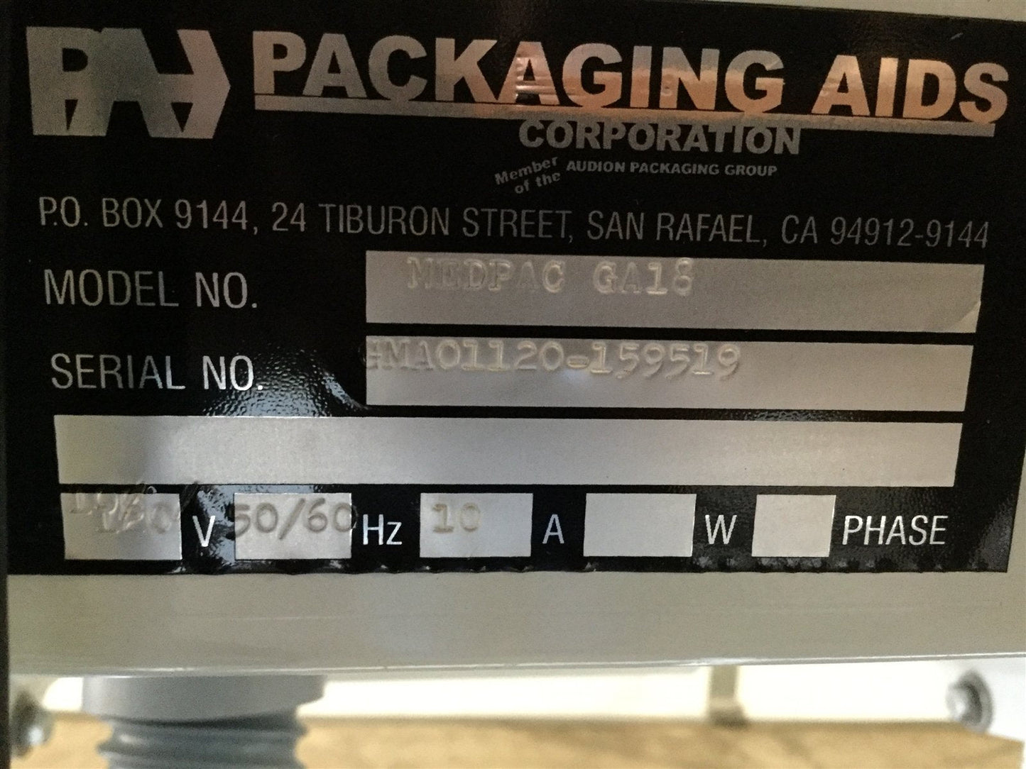 Used PAC GA18 Medpac Medical Validatable Impulse Pouch Sealer 18" 120V *See Details*2