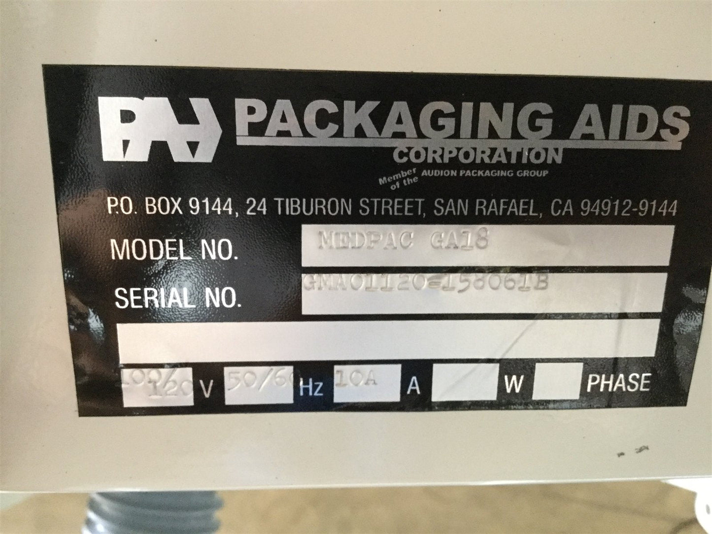Used PAC GA18 Medpac Medical Validatable Impulse Pouch Sealer 18" 120V *See Details*4