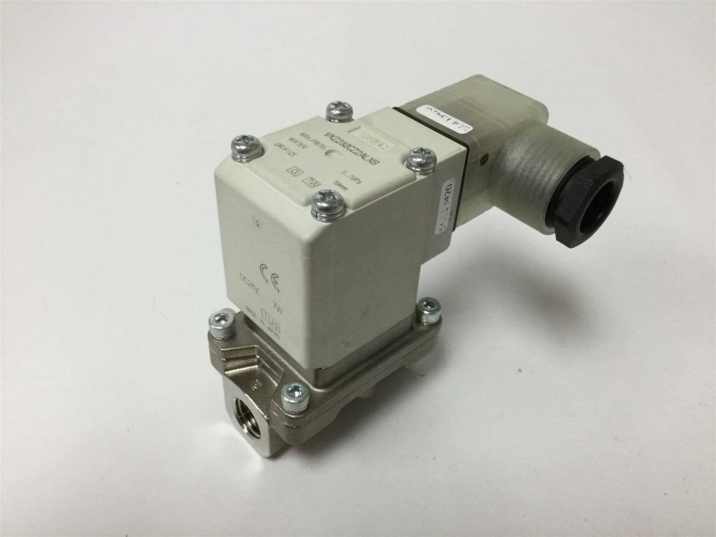 Used SMC VXZ232CZ2ALXB Water Valve, Pressure: 0.7MPa (101.5psi), Orifice: 10mm