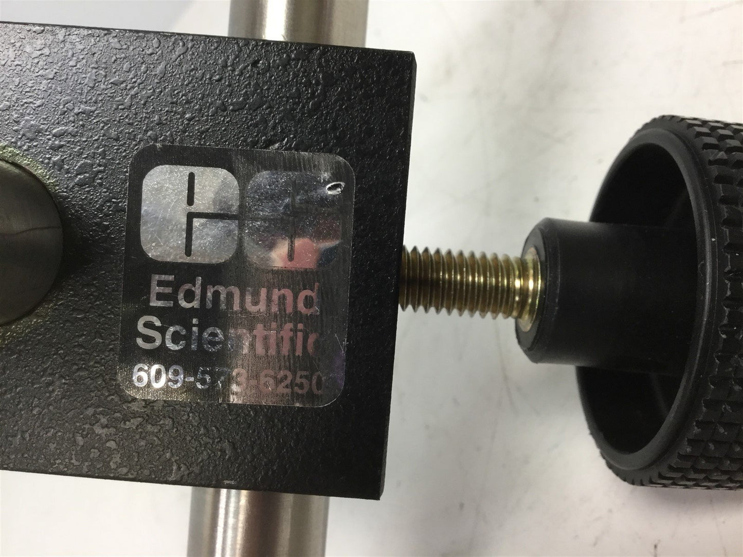 Used Edmund Scientific Instrument Rod, Ring Diameter: 1.76", Rod Diameter: 0.75"