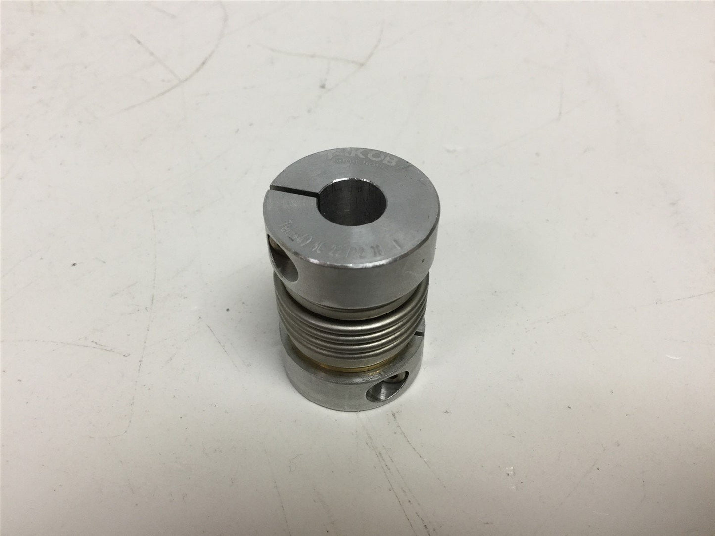 Used Jakob 49 60 22/22 08 0 Bellows Coupling O-Diameter: 24.45mm, I-Diameter: 9.4mm