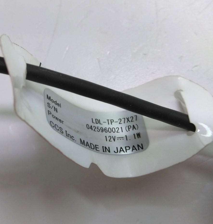 Used CCS LDL-TP-27X27 High Intensity LED Inspection Backlight, Red, 12VDC, 27x27mm