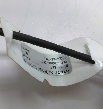 Used CCS LDL-TP-27X27 High Intensity LED Inspection Backlight, Red, 12VDC, 27x27mm