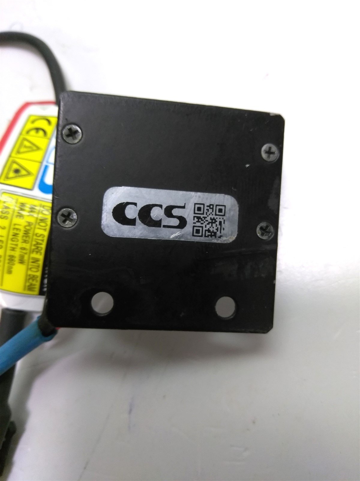 Used CCS LDL-TP-27X27 High Intensity LED Inspection Backlight, Red, 12VDC, 27x27mm