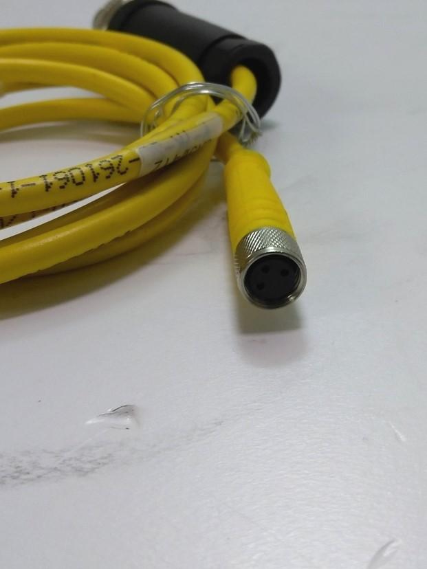 Used Lot of 2 Turck U2515-65 Cable, 4' long, 3 Conductor, M8 Female Connector