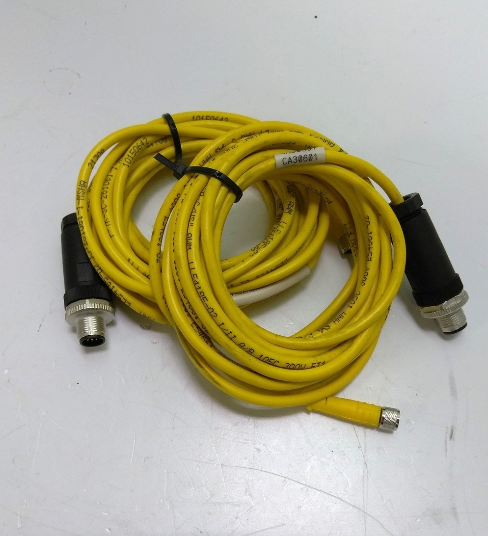 Used Lot of 2 Turck U2515-65 Cable, 10' long, 3 Conductor, M8 Female Connector