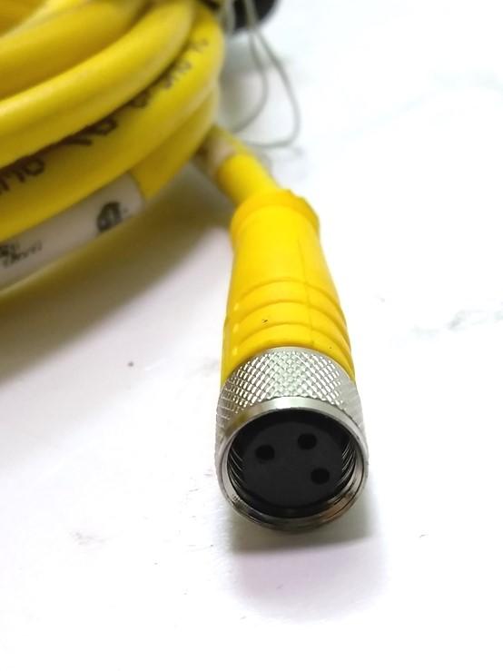 Used Lot of 2 Turck U2515-65 Cable, 8' long, 3 Conductor, M8 Female Connector