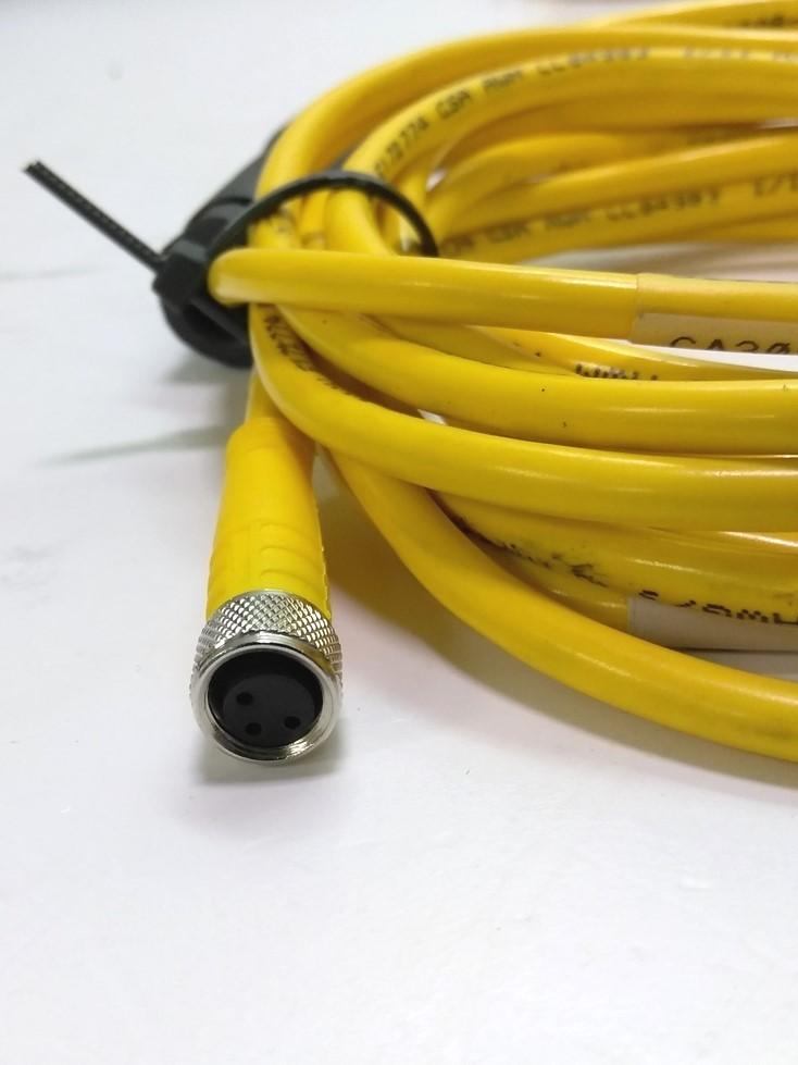 Used Lot of 2 Turck U2515-65 Cable, 9' long, 3 Conductor, M8 Female Connector