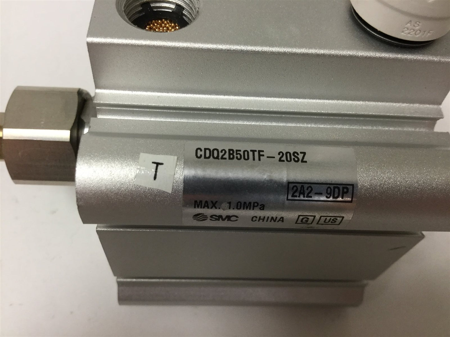 Used SMC CDQ2B50TF-20SZ Pneumatic Cylinder, Pressure: 1 MPa, Bore: 50mm, Stroke: 20mm