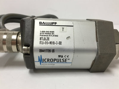 Used Balluff BTL5-E10-M0105-Z-S32 Linear Transducer, Stroke: 105mm, Supply: 24VDC