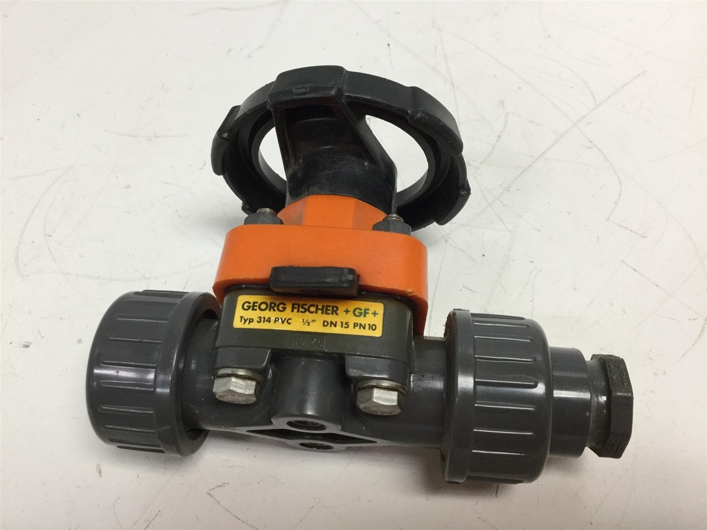 Used Georg Fischer Typ 314 Diaphragm Valve D20 1/2" PVC-U PN 10 *Missing Fitting*