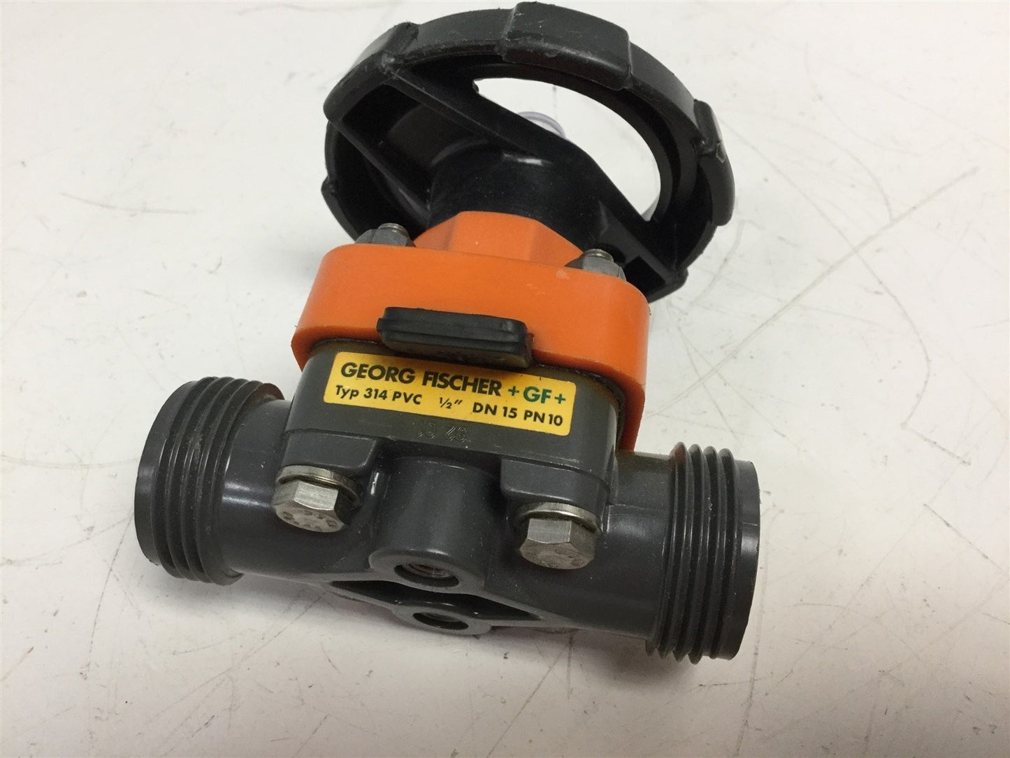 Used Georg Fischer Typ 314 Diaphragm Valve D20 1/2" PVC-U PN 10 Missing Fittings