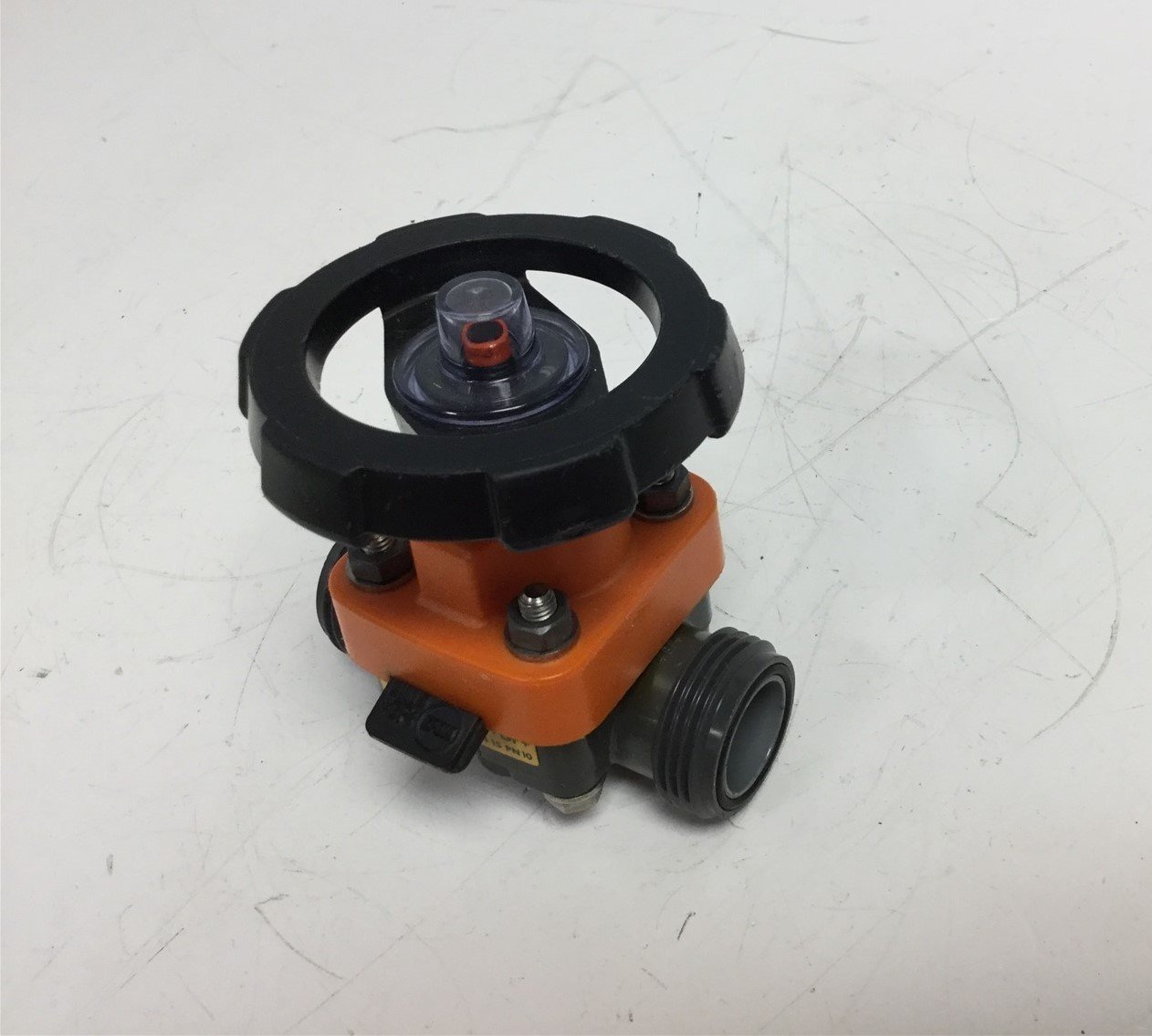 Used Georg Fischer Typ 314 Diaphragm Valve D20 1/2" PVC-U PN 10 Missing Fittings